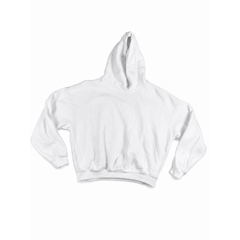 garage white sweatshirt pockets oversized hoodie s/m petite